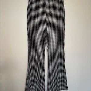 Elegant Houndstooth Flare Pants